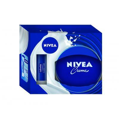 NIVEA Vánoční kazeta (krém   Labello)