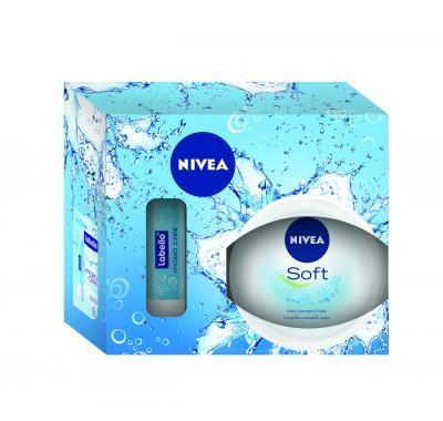 NIVEA Vánoční kazeta Soft (krém   Labello), NIVEA, Vánoční, kazeta, Soft, krém, , Labello,