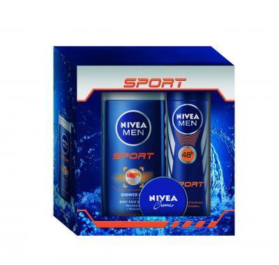 NIVEA Vánoční pánská kazeta Deosport (deo   sprchový gel   krém)