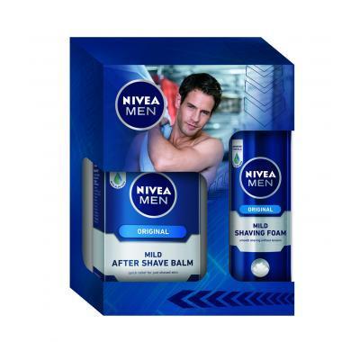 NIVEA Vánoční pánská kazeta Original (balzám   pěna), NIVEA, Vánoční, pánská, kazeta, Original, balzám, , pěna,