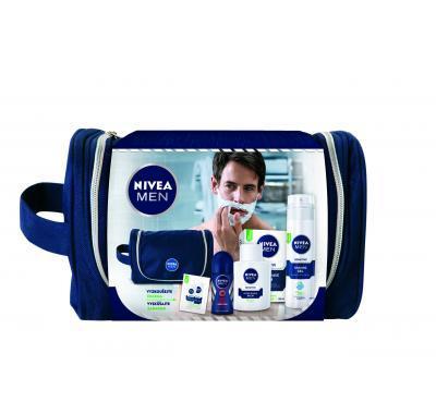 NIVEA Vánoční pánská kazeta - taška Sensitive (balzám   gel na holení   roll-on), NIVEA, Vánoční, pánská, kazeta, taška, Sensitive, balzám, , gel, holení, , roll-on,