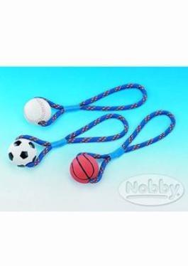 Nobby hračka pes Míč na laně pryžové průměr 8cm