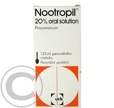 NOOTROPIL 20% ORAL SOLUTION  1X125ML Roztok, NOOTROPIL, 20%, ORAL, SOLUTION, 1X125ML, Roztok