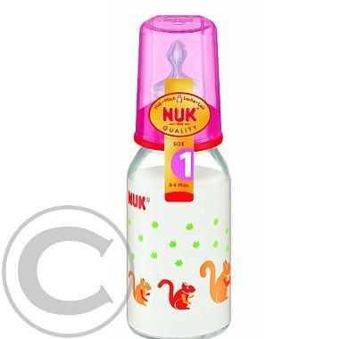 NUK-Dět.láhev sklo 125ml SI sav.V1(0-6) 747008, NUK-Dět.láhev, sklo, 125ml, SI, sav.V1, 0-6, 747008