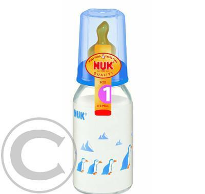 NUK - Dětská láhev sklo 125ml LA savička V1(0-6) 747018, NUK, Dětská, láhev, sklo, 125ml, LA, savička, V1, 0-6, 747018