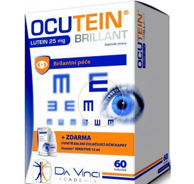OCUTEIN Brillant Lutein 25 mg DaVinci 60 tobolek   kapky ZDARMA, OCUTEIN, Brillant, Lutein, 25, mg, DaVinci, 60, tobolek, , kapky, ZDARMA