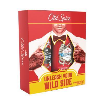 Old Spice Wolfthorn balíček – antiperspirant ve spreji 125 ml   sprchový gel 250 ml