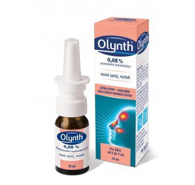 Olynth® 0,05 % nosní sprej, roztok 10 ml, Olynth®, 0,05, %, nosní, sprej, roztok, 10, ml