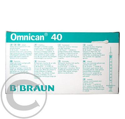 Omnican 40-40I.U./1ML 30GX12 (100) Inzulinová stříkačka s integrovanou jehlou - inzulin 1ml /0,30x12 mm/
