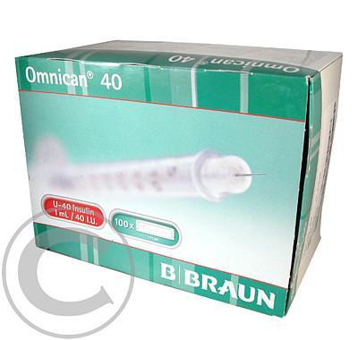 Omnican 40-40I.U./1ML 30GX12 (100)SGL Inzulinová stříkačka s integrovanou jehlou - jednotlivě balené, inzulin 1 ml