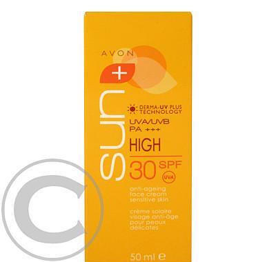 Opalovací krém na obličej pro citlivou pleť SPF 30 (Anti-ageing Face Cream Sensitive Skin) 50 ml