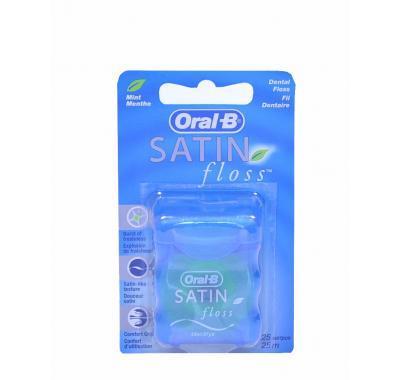 Oral-B Satin Floss dentální nit mentolová 25 m, Oral-B, Satin, Floss, dentální, nit, mentolová, 25, m