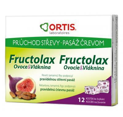 ORTIS Fructolax Ovoce & Vláknina 12 žvýkacích kostek : VÝPRODEJ exp. 2015-11-30