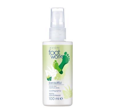 Osvěžující sprej na nohy s mátou a aloe Foot Works (Beautiful Mint & Aloe Cooling Spray) 100 ml