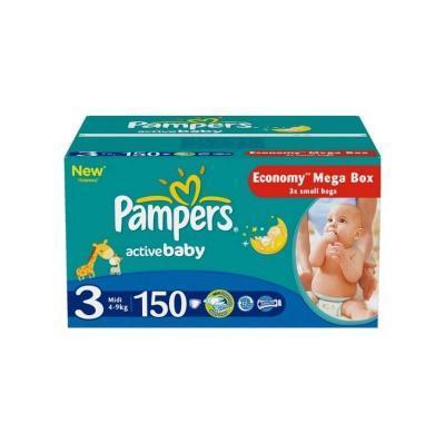 Pampers Active Baby 3 Midi Mega Box 150 kusů, Pampers, Active, Baby, 3, Midi, Mega, Box, 150, kusů