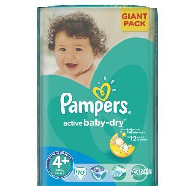 Pampers Active baby 4  maxi plus 9 - 16 kg 70 kusů