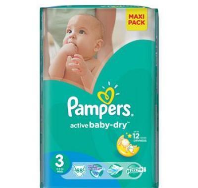 PAMPERS Active Baby VPP Midi 4-9kg 68 kusů, PAMPERS, Active, Baby, VPP, Midi, 4-9kg, 68, kusů