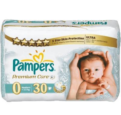 Pampers jednorazové plenky Premium Care Carry Pack 0 Newborn 30 kusů