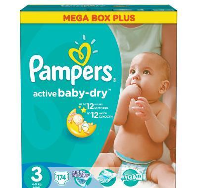 Pampers Mega pack Midi plus 174 kusů, Pampers, Mega, pack, Midi, plus, 174, kusů