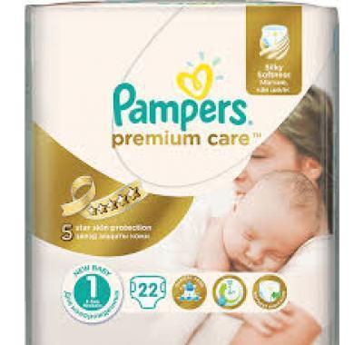 PAMPERS Premium Care 1 NEWBORN 22 kusů, PAMPERS, Premium, Care, 1, NEWBORN, 22, kusů