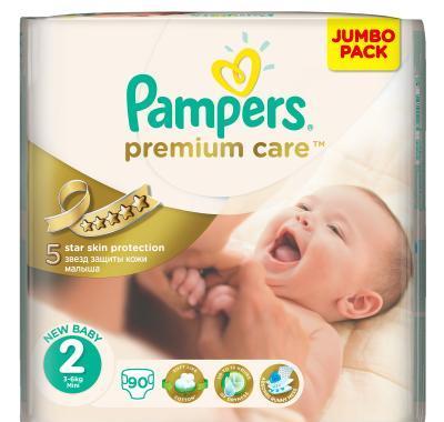 Pampers Premium Care Jumbo Pack Mini 3 - 6 kg 90 kusů, Pampers, Premium, Care, Jumbo, Pack, Mini, 3, 6, kg, 90, kusů