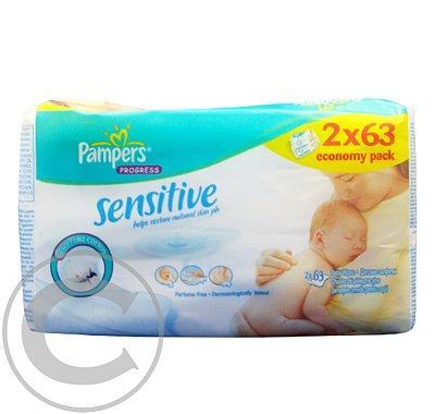 Pampers ubrousky Sensitive 2x63ks, Pampers, ubrousky, Sensitive, 2x63ks