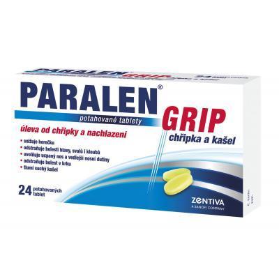 Paralen Grip chřipka a kašel por.tbl.flm.24, Paralen, Grip, chřipka, kašel, por.tbl.flm.24