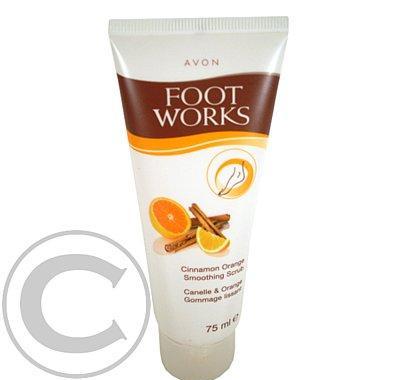 Peeling na nohy s vůní skořice a pomeranče Foot Works (Cinnamon Orange Smoothing Scrub) 75 ml