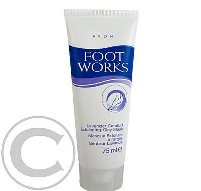 Peelingová maska na chodidla s levandulí Foot Works (Lavender Comfort Exfoliating Clay Mask) 75 ml