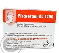 PIRACETAM AL 1200  60X1200MG Potahované tablety, PIRACETAM, AL, 1200, 60X1200MG, Potahované, tablety
