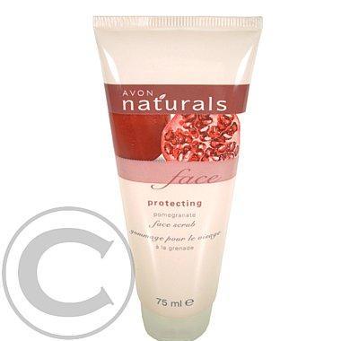 Pleťový peeling s granátovým jablkem Naturals (Pomegranate Scrub) 75 ml