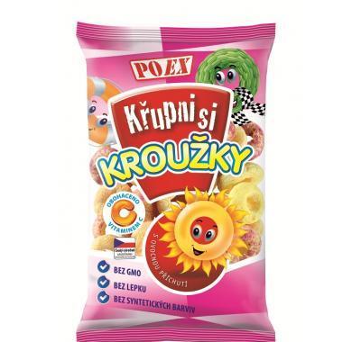 POEX Kroužky s ovocnou příchutí 90 g, POEX, Kroužky, ovocnou, příchutí, 90, g