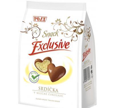 POEX Srdíčka v mléčné čokoládě 90 g, POEX, Srdíčka, mléčné, čokoládě, 90, g