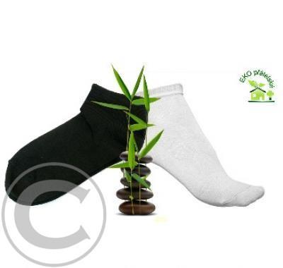 Ponožky z bambusového vlákna bílé, vel. 35-38