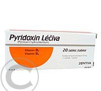 PYRIDOXIN LÉČIVA  20X20MG Tablety, PYRIDOXIN, LÉČIVA, 20X20MG, Tablety