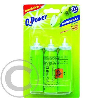 Q power minispray 3x15ml náhradní náplň jablko