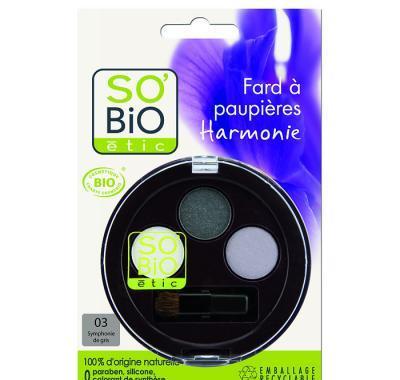 SO´BIO Oční stíny harmonie 03 šedá, SO´BIO, Oční, stíny, harmonie, 03, šedá