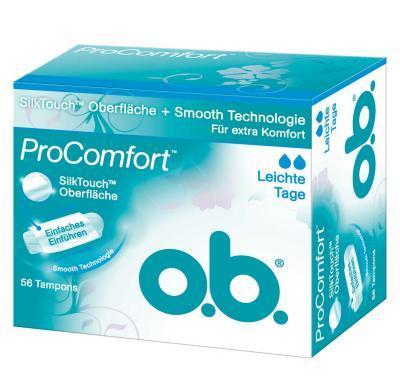 Tampony o.b.® ProComfort™ Light Days 56 kusů, Tampony, o.b.®, ProComfort™, Light, Days, 56, kusů
