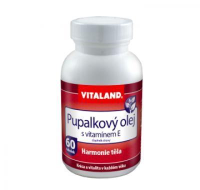 VITALAND Pupalkový olej s vitaminem E 60 tobolek, VITALAND, Pupalkový, olej, vitaminem, E, 60, tobolek