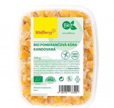 WOLFBERRY Pomerančová kůra kandovaná BIO 200 g, WOLFBERRY, Pomerančová, kůra, kandovaná, BIO, 200, g