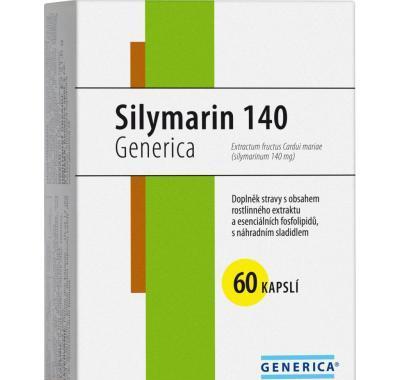 GENERICA Silymarin 140 mg 60 kapslí, GENERICA, Silymarin, 140, mg, 60, kapslí