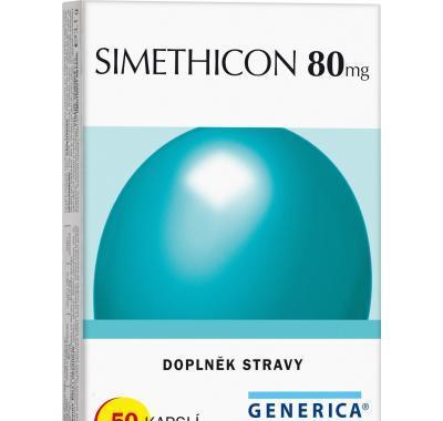 GENERICA Simethicon 80 mg 50 kapslí, GENERICA, Simethicon, 80, mg, 50, kapslí
