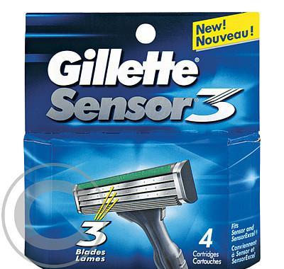 Gillette Sensor3 hlavice 4 ks, Gillette, Sensor3, hlavice, 4, ks