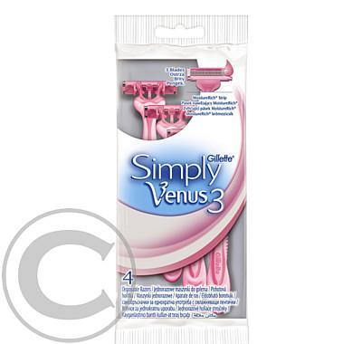 Gillette Simply Venus 3 pohotová holítka 4ks, Gillette, Simply, Venus, 3, pohotová, holítka, 4ks