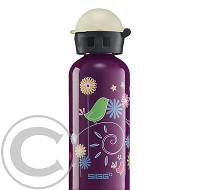 Nápojová lahev Sigg Birdie Tweet aubergine 0,4l