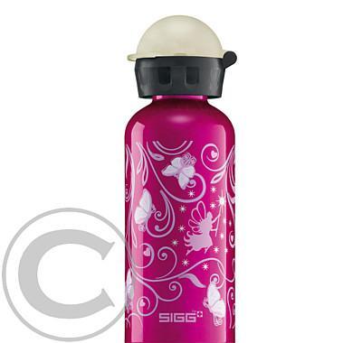 Nápojová lahev Sigg Butterfairies fuchsia transp. 0,4l