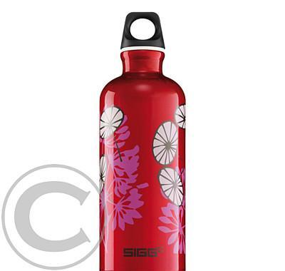 Nápojová lahev Sigg Flower Sprinkle red transp. 0,6l