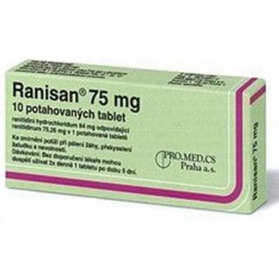 RANISAN 75 MG  10X75MG Potahované tablety, RANISAN, 75, MG, 10X75MG, Potahované, tablety