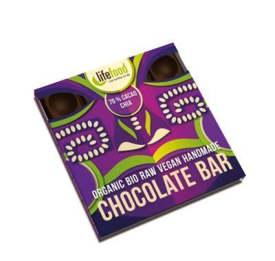 Raw čokoláda z nepraženého kakaa BIO 70% kakao chia 35g