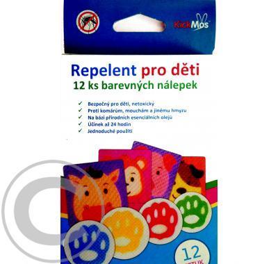 Repelent pro děti - 12 ks barevných nálepek, Repelent, děti, 12, ks, barevných, nálepek